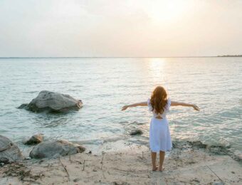 young girl at beach