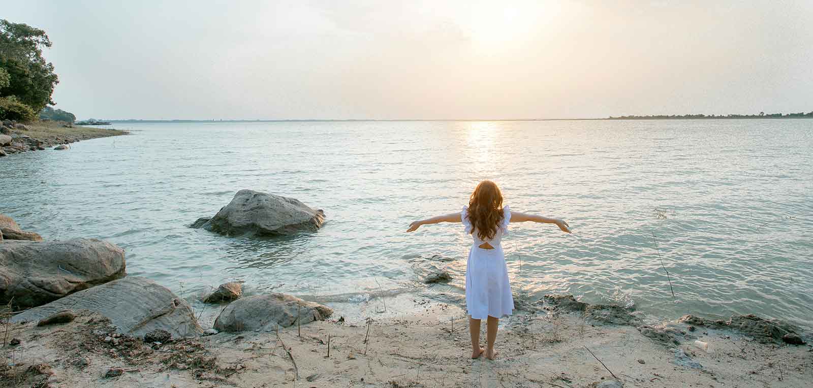 young girl at beach