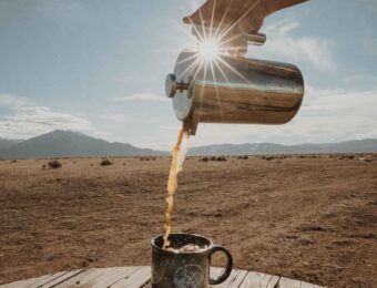 pouring coffee